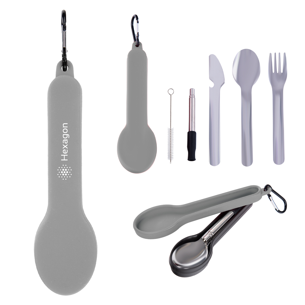 Travel Utensil Set With Silicone Holder 1