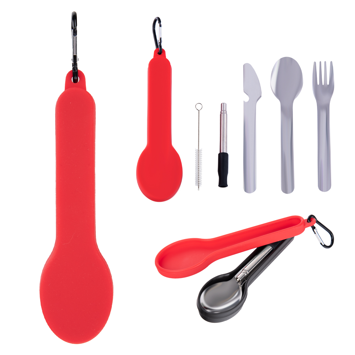 Travel Utensil Set With Silicone Holder 1