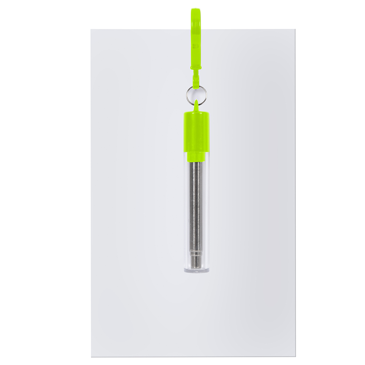 Greeting Card With Collapsible Stainless Steel Straw Kit 1