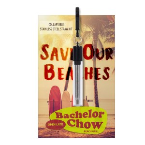 Greeting Card With Collapsible Stainless Steel Straw Kit 1 Greeting Card With Collapsible Stainless Steel Straw Kit 1