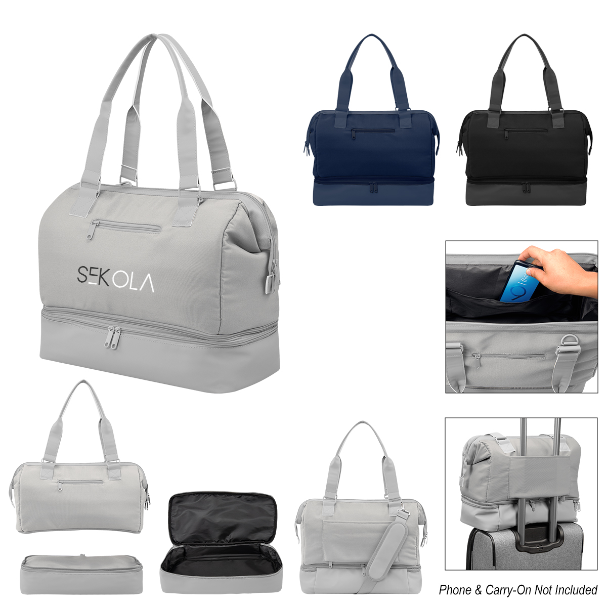 The Weekender Mini Travel Bag With Drop Bottom 1