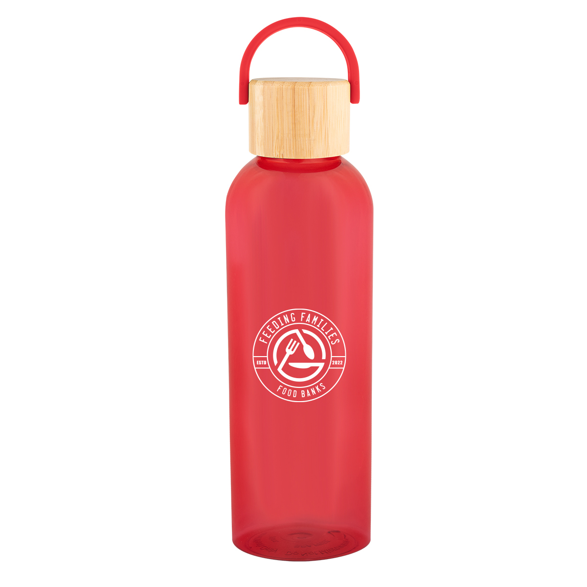 20 Oz. Ally Rpet Bottle With Bamboo Lid And Easy Carry Handle 1