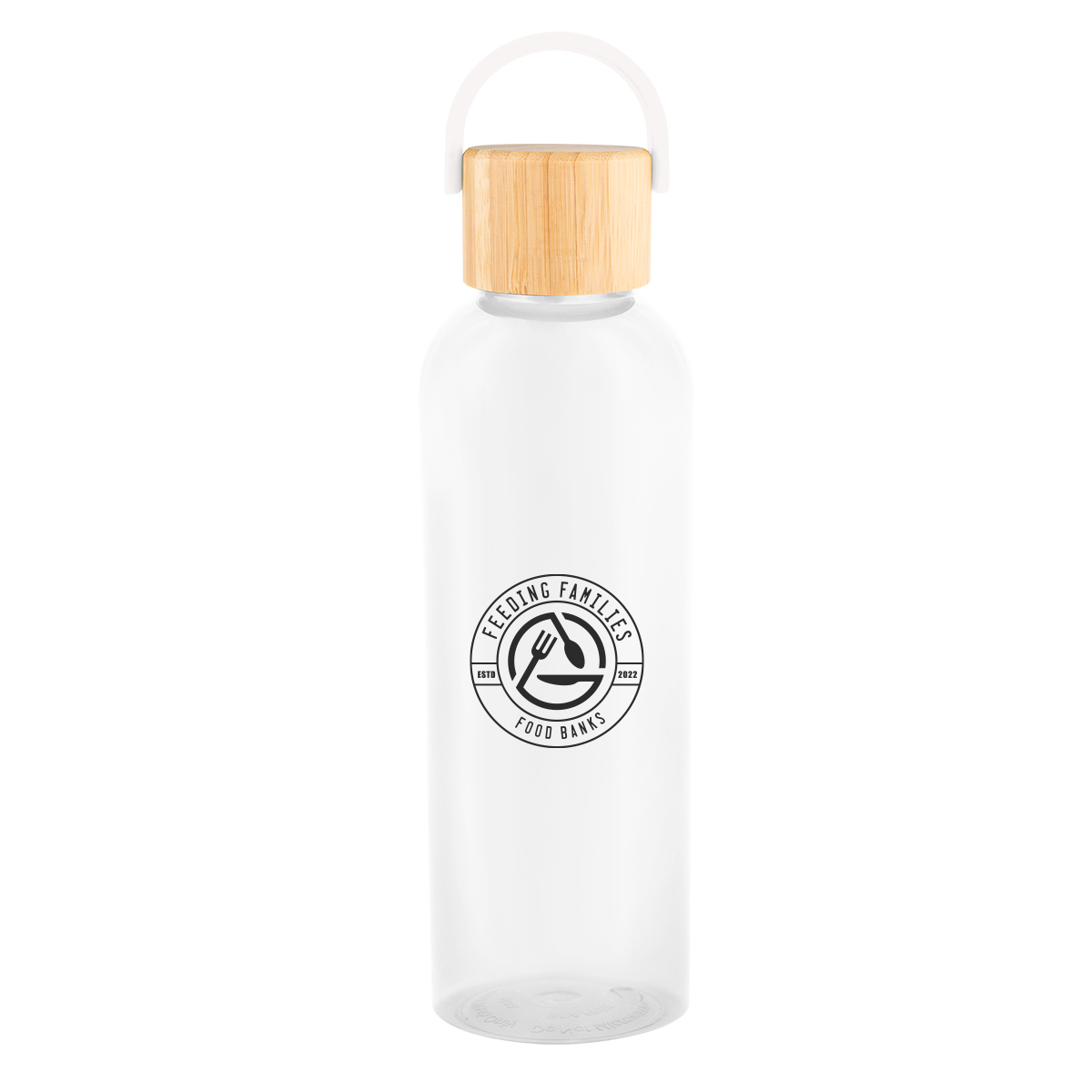 20 Oz. Ally Rpet Bottle With Bamboo Lid And Easy Carry Handle 1