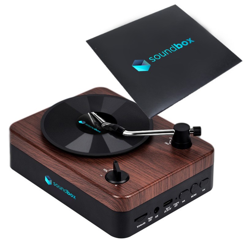 Turntable Wireless Speaker With Custom Record Envelope 1 Turntable Wireless Speaker With Custom Record Envelope 1