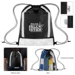 Game Time Rpet Reflective Drawstring Bag - 35144 BLK Silkscreen Game Time Rpet Reflective Drawstring Bag - 35144 BLK Silkscreen
