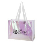 Mini Pearl Laminated Non-woven Tote Bag - 3349 PRLWHT Silkscreen Mini Pearl Laminated Non-woven Tote Bag - 3349 PRLWHT Silkscreen