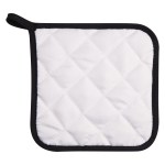 Full Color Quilted Pot Holder - 9003 WHTBLK Back Full Color Quilted Pot Holder - 9003 WHTBLK Back