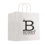 Kraft Paper White Shopping Bag - 10" X 10" 1 Kraft Paper White Shopping Bag - 10" X 10" 1