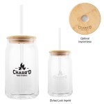 17 Oz. Soda Lime Glass Can With Bamboo Lid 1 17 Oz. Soda Lime Glass Can With Bamboo Lid 1
