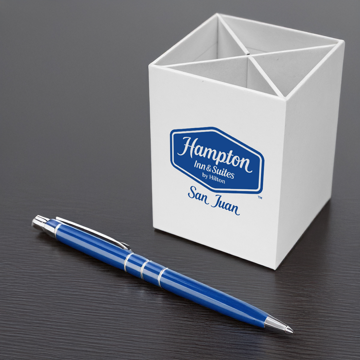 4 Compartment Pen & Pencil Cup 1