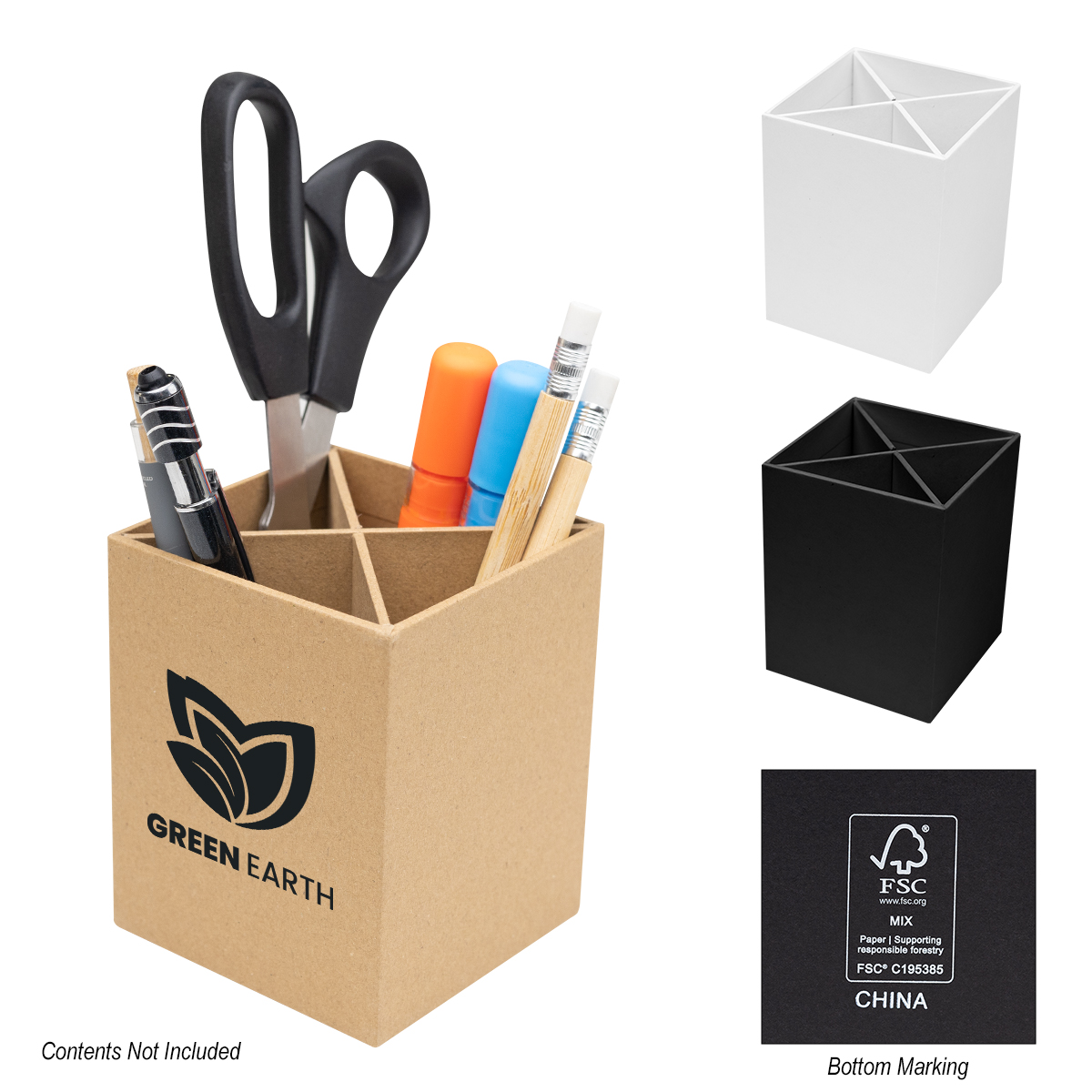 4 Compartment Pen & Pencil Cup 1
