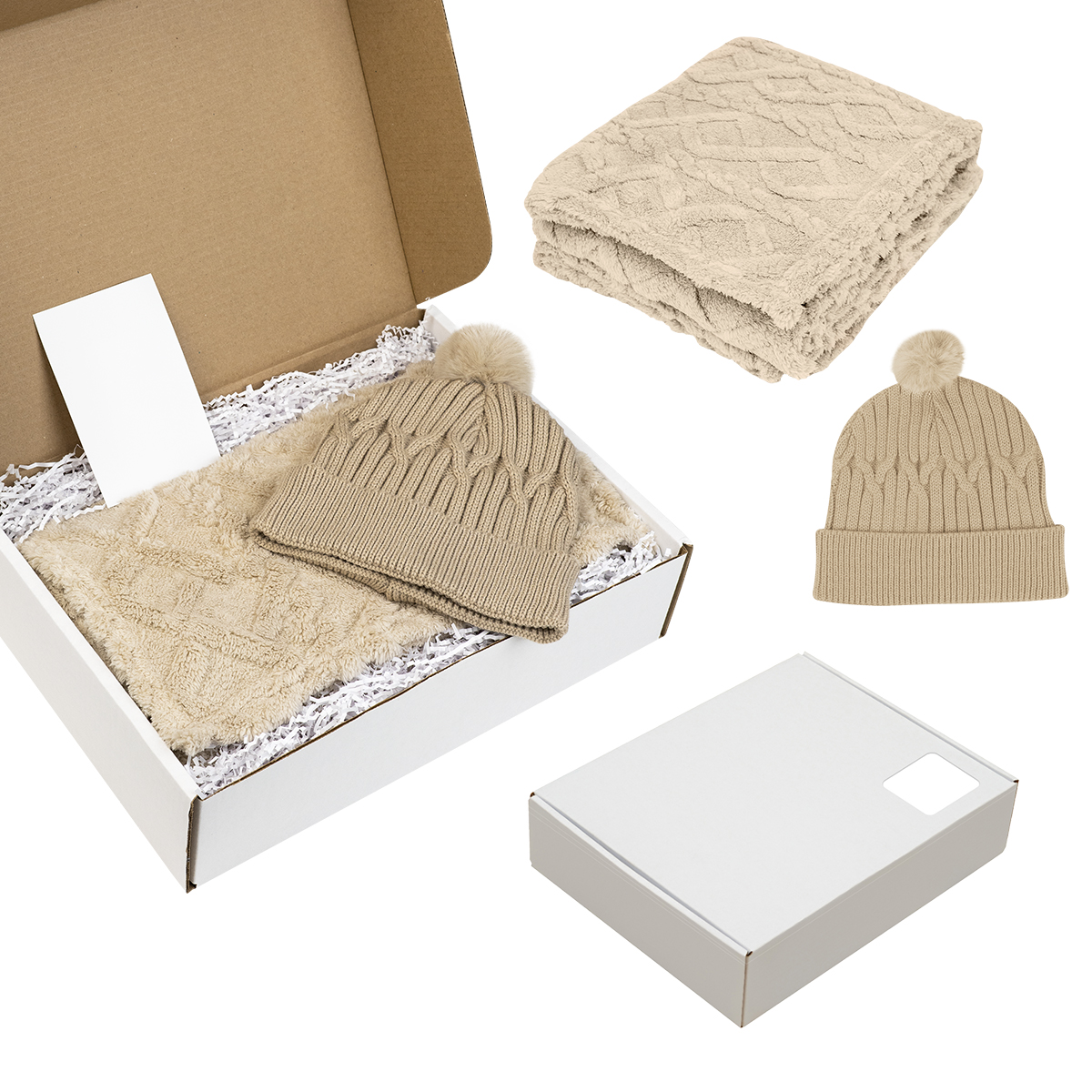 Bundle Up Beanie & Blanket Gift Set 1