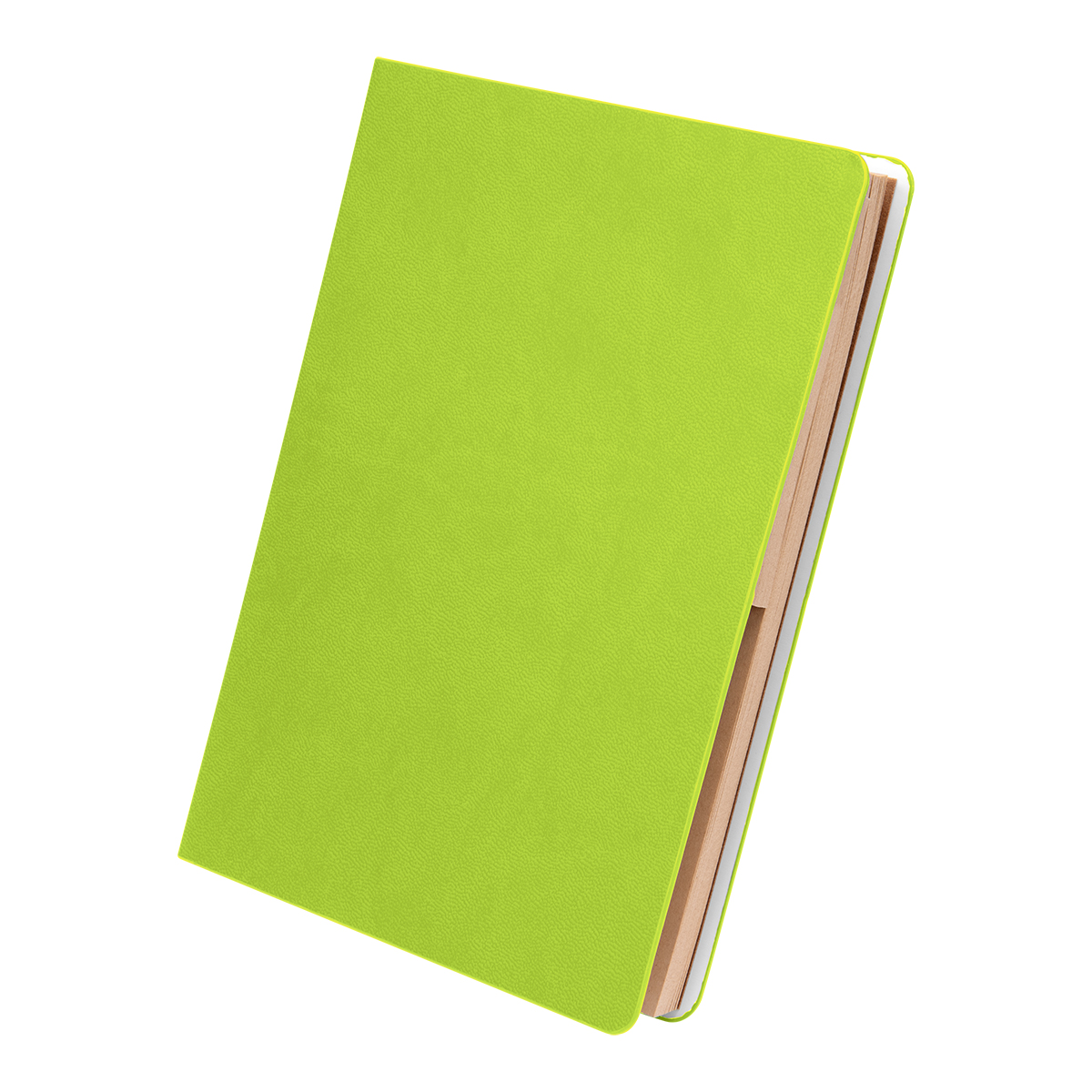 Theo Recycled Pu Notebook With Kraft Paper And Sticky Notes 1
