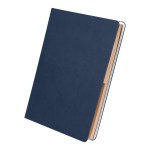 Theo Recycled Pu Notebook With Kraft Paper And Sticky Notes - 65053 FSCNAV Angle Theo Recycled Pu Notebook With Kraft Paper And Sticky Notes - 65053 FSCNAV Angle
