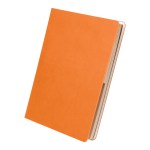 Theo Recycled Pu Notebook With Kraft Paper And Sticky Notes - 65053 FSCORN Angle Theo Recycled Pu Notebook With Kraft Paper And Sticky Notes - 65053 FSCORN Angle