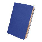 Theo Recycled Pu Notebook With Kraft Paper And Sticky Notes - 65053 FSCROY Angle Theo Recycled Pu Notebook With Kraft Paper And Sticky Notes - 65053 FSCROY Angle