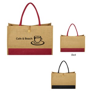 Jute Box Tote Bag 1 Jute Box Tote Bag 1