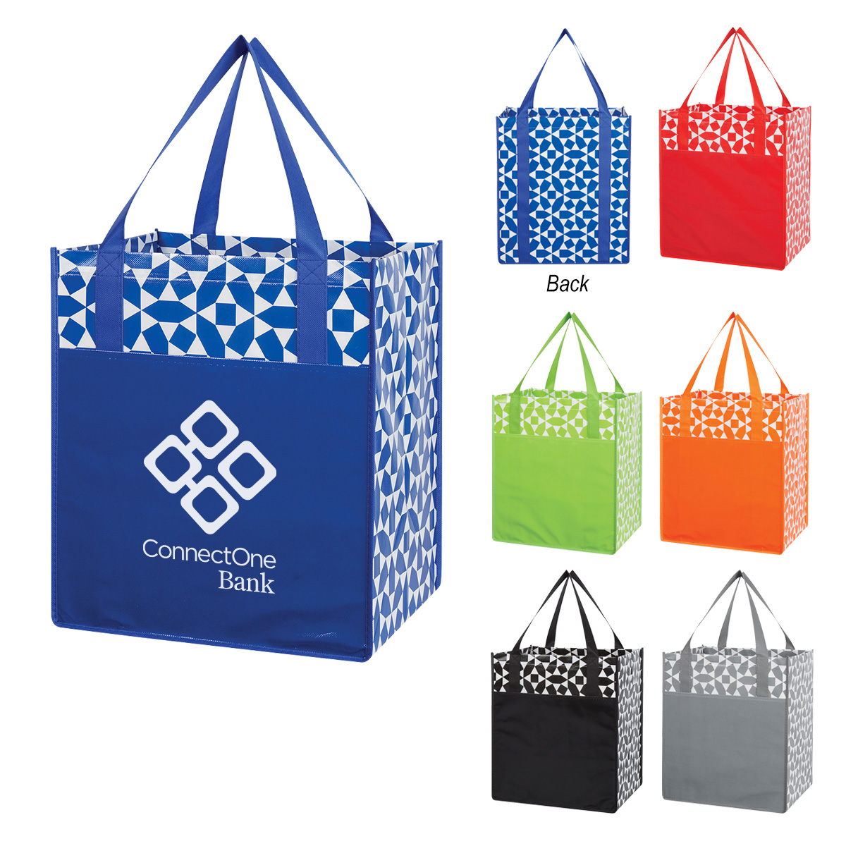 Non-woven Geometric Shopping Tote Bag 1