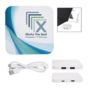 Power Up 2-port Usb Hub & Wireless Charging Pad 1 Power Up 2-port Usb Hub & Wireless Charging Pad 1