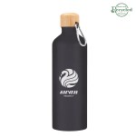 25 Oz. Aluminum Tundra Bike Bottle With Bamboo Lid - 57014 BLK Silkscreen 25 Oz. Aluminum Tundra Bike Bottle With Bamboo Lid - 57014 BLK Silkscreen