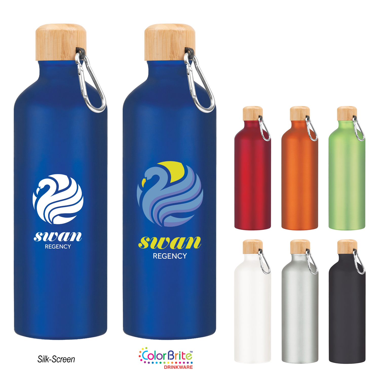 25 Oz. Aluminum Tundra Bike Bottle With Bamboo Lid 1