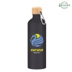 25 Oz. Aluminum Tundra Bike Bottle With Bamboo Lid - 57014 BLK Colorbrite 25 Oz. Aluminum Tundra Bike Bottle With Bamboo Lid - 57014 BLK Colorbrite
