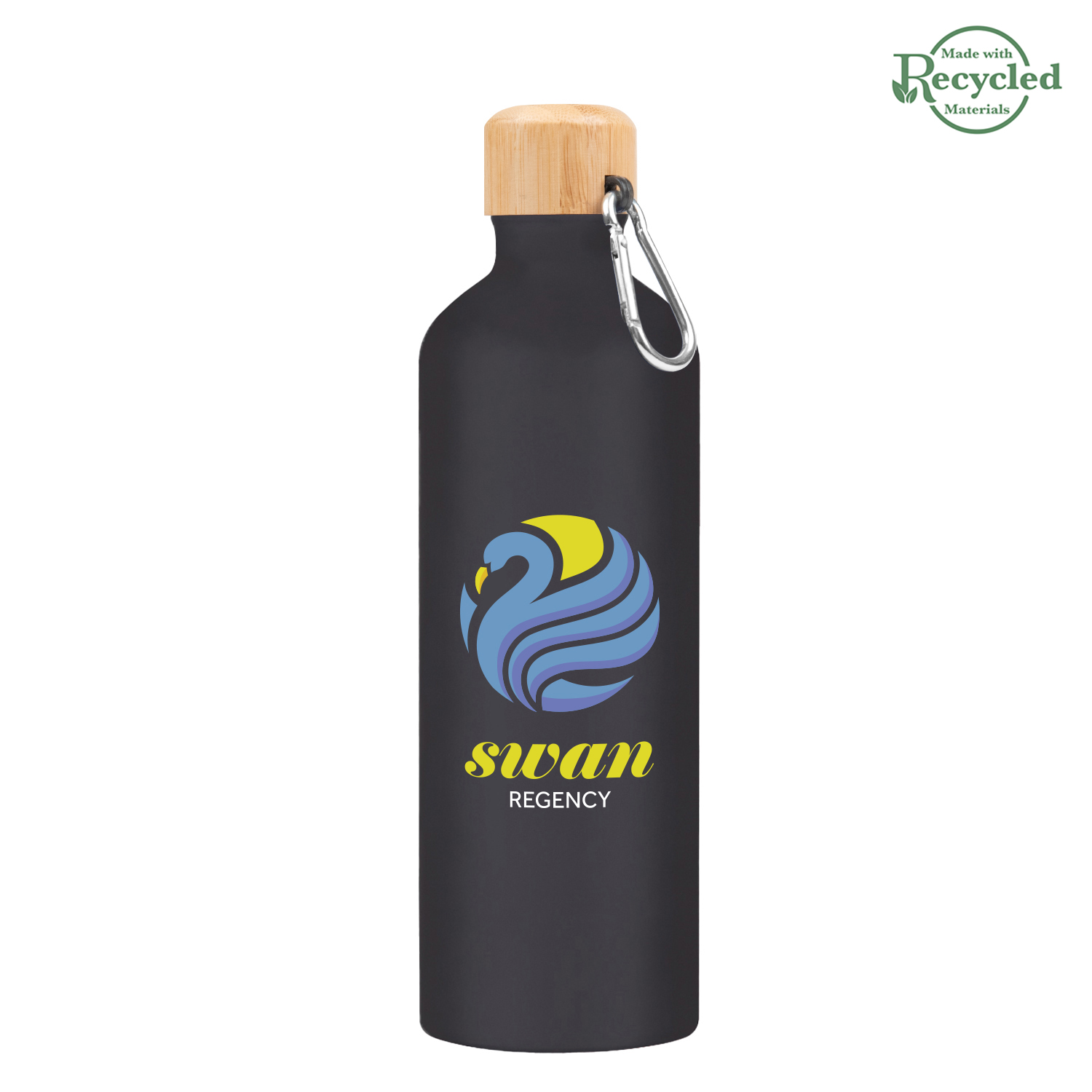 25 Oz. Aluminum Tundra Bike Bottle With Bamboo Lid 1