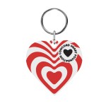 Acrylic Key Tag - Heart - 20105 WHT 4CP Acrylic Key Tag - Heart - 20105 WHT 4CP