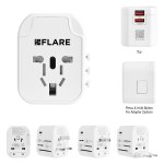 International Travel Adapter - 25263 WHT Padprint International Travel Adapter - 25263 WHT Padprint