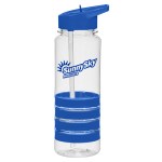 24 Oz. Banded Gripper Bottle - 5808 CLRBLU Blank 24 Oz. Banded Gripper Bottle - 5808 CLRBLU Blank