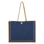 Paradise Jute Tote Bag - 3622 NAV Colorbrite Paradise Jute Tote Bag - 3622 NAV Colorbrite
