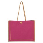 Paradise Jute Tote Bag - 3622 PNK Colorbrite Paradise Jute Tote Bag - 3622 PNK Colorbrite