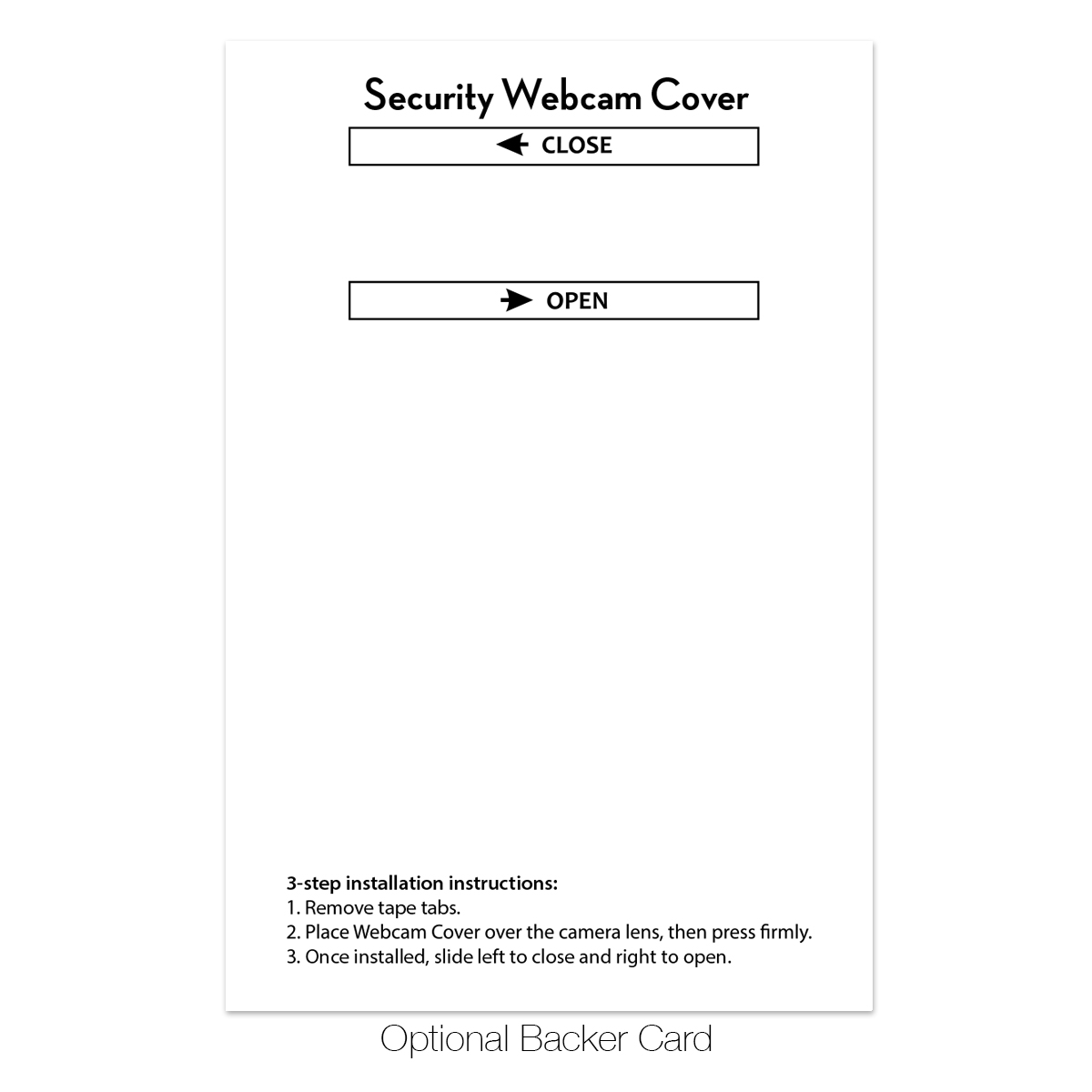Slider Webcam Cover With Backer Card 1