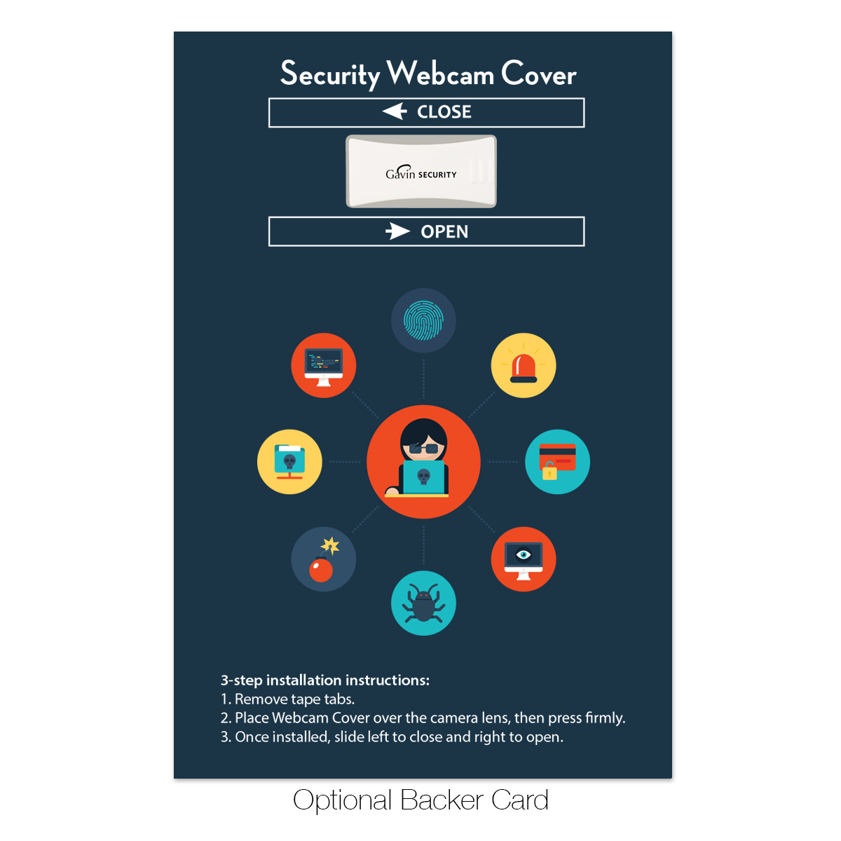 Slider Webcam Cover With Backer Card 1
