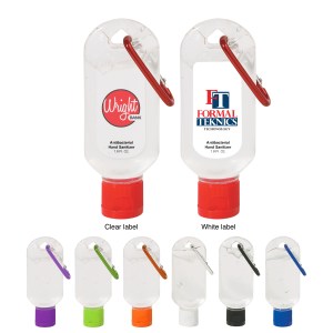 1.8 Oz. Hand Sanitizer With Carabiner 1 1.8 Oz. Hand Sanitizer With Carabiner 1