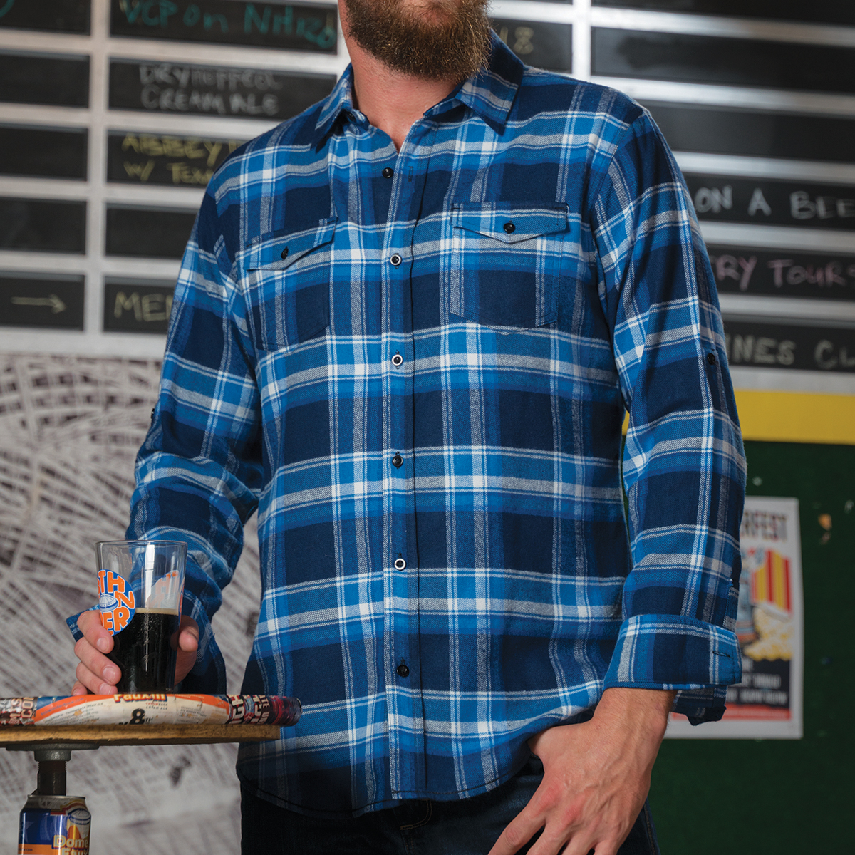Burnside Men%27s Plaid Flannel Shirt 1
