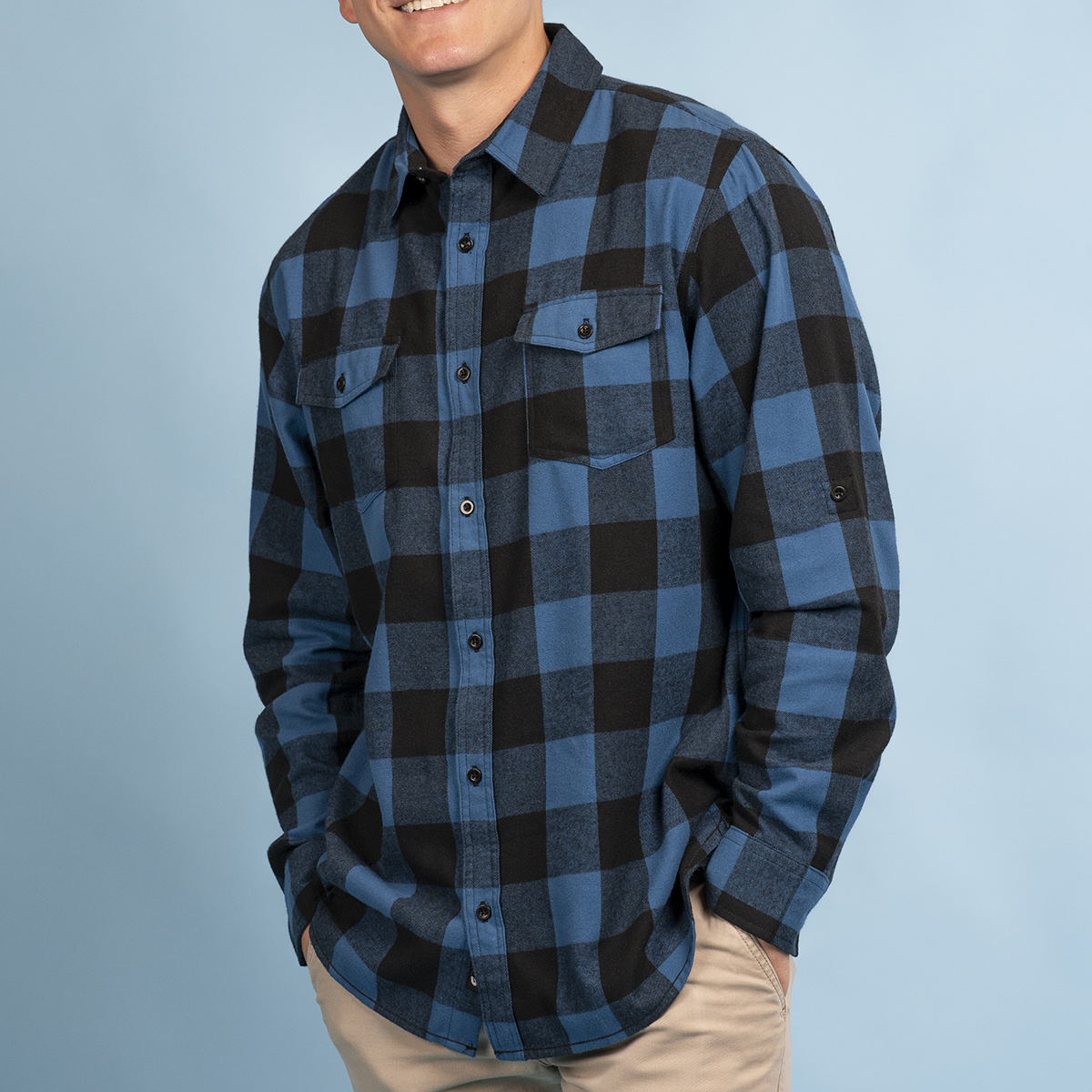 Burnside Men%27s Plaid Flannel Shirt 1