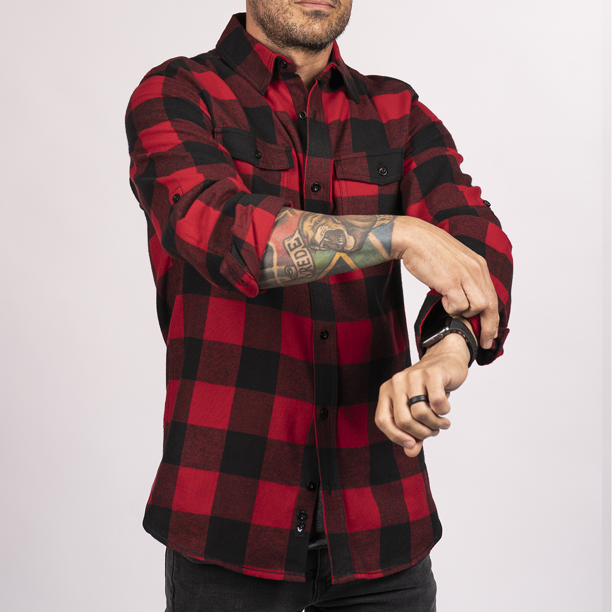 Burnside Men%27s Plaid Flannel Shirt 1
