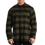 Burnside Men's Plaid Flannel Shirt - BU8210 ArmyBlack Burnside Men's Plaid Flannel Shirt - BU8210 ArmyBlack