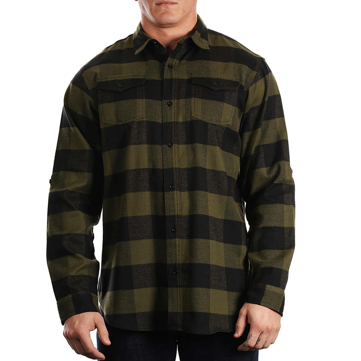 Burnside Men%27s Plaid Flannel Shirt 1