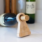 Bamboo Wine Bottle Stand With Corkscrew - 75047 NAT Lifestyle Laser Bamboo Wine Bottle Stand With Corkscrew - 75047 NAT Lifestyle Laser