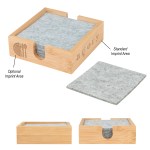 Bamboo & Recycled Felt Coaster Set 1 Bamboo & Recycled Felt Coaster Set 1