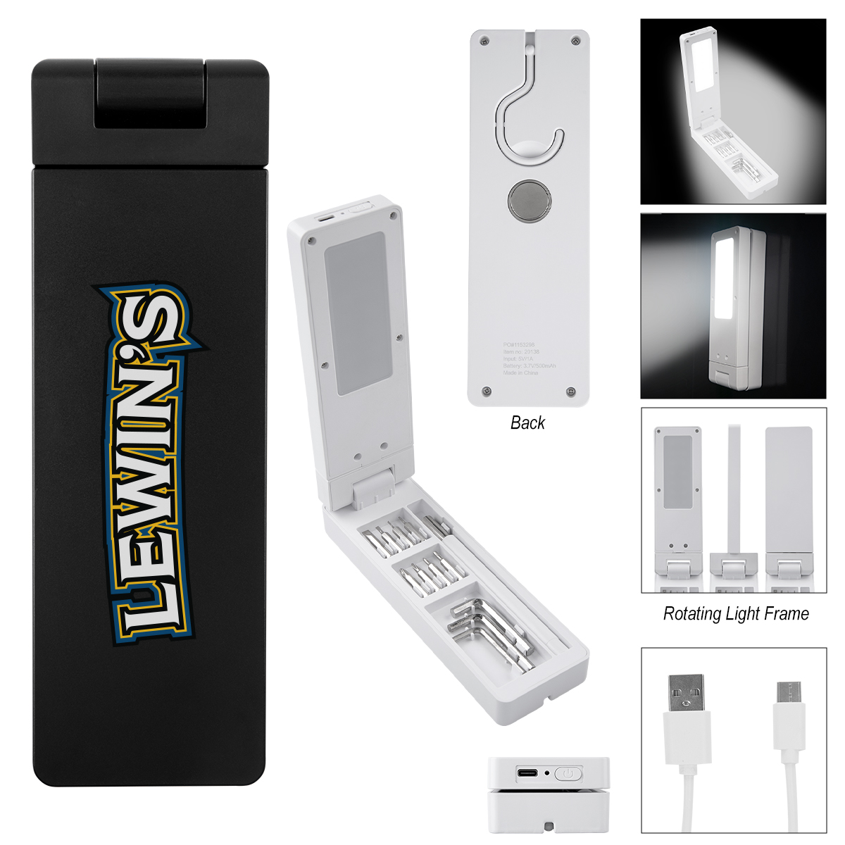 Logan 13-piece Tool Set With Rechargeable Light 1