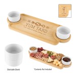 Bamboo Serving Tray With Porcelain Bowls 1 Bamboo Serving Tray With Porcelain Bowls 1