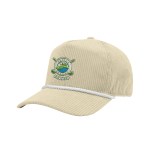 Camden Rpet Corduroy Rope Cap - 15075 KHKWHT Embroidery Camden Rpet Corduroy Rope Cap - 15075 KHKWHT Embroidery