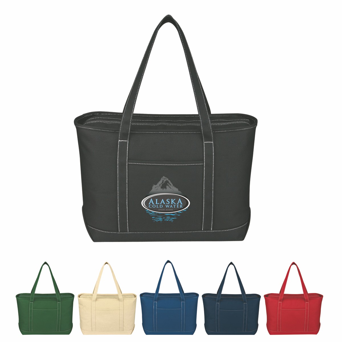 Large Cotton Canvas Yacht Tote Bag 1
