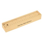 12- Piece Colored Pencil Set In Wooden Ruler Box - 457 NAT Silkscreen 12- Piece Colored Pencil Set In Wooden Ruler Box - 457 NAT Silkscreen