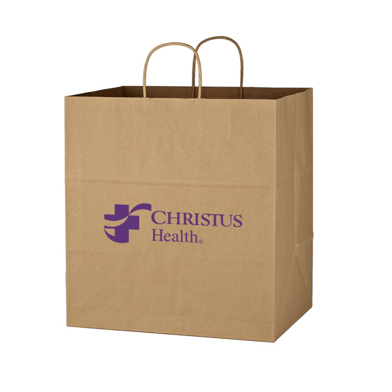 Kraft Paper Brown Shopping Bag - 14" X 15" 1 Kraft Paper Brown Shopping Bag - 14" X 15" 1