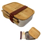 Sophisticate Stainless & Bamboo Bento Box 1 Sophisticate Stainless & Bamboo Bento Box 1
