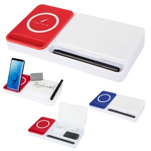 Desk Organizer With Wireless Charger & Dry Erase Board 1 Desk Organizer With Wireless Charger & Dry Erase Board 1
